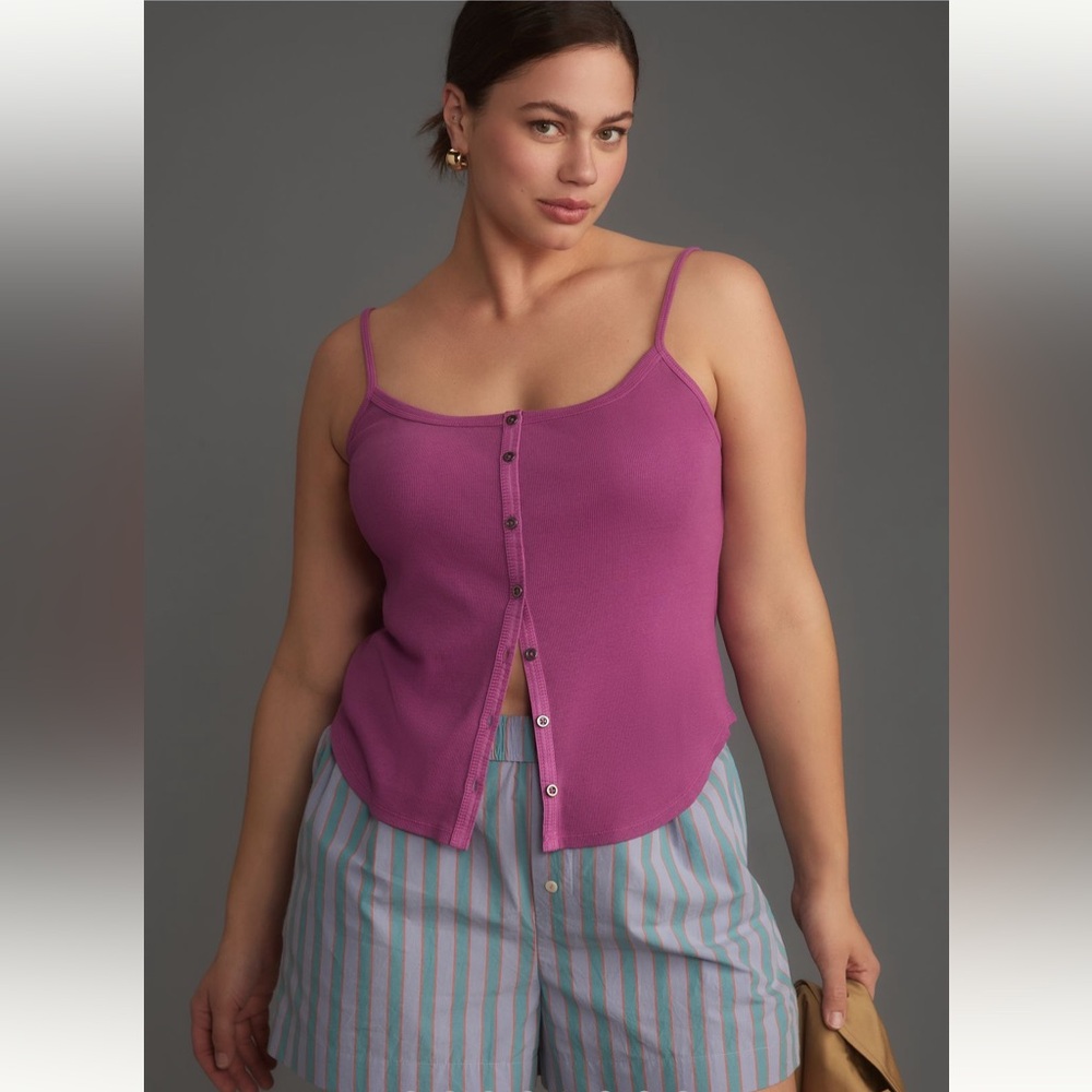 PILCRO BUTTON-FRONT CAMI - Picture 5 of 9